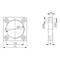 AMF Spanneisen 6314V abgeschrägt mit Stützschraube Nut 16 mm H 13 - 48 mm