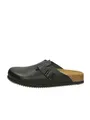 Birkenstock Boston Super Grip aus Naturleder - Herren und Damen Clogs Berufsschuh - Rutschhemmende Gummi-Eva-Sohle nach EN ISO 20347 - Anatomisch geformtes Kork-Latex-Fußbett - Schwarz - Schmal - 41