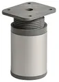 Hettich Möbelfuss Design 4,0 x 6,0 - 7,5 cm Aluminium-Optik - 1 Stück
