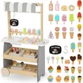 Holz-Eiswagen für Kinder mit Zubehör – Spielspaß auf Rädern