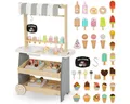 Mamabrum Kinder-Küchenset Holz-Eiswagen auf Rädern - Kinderspielzeug