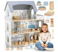 Mamabrum Puppenhaus Großes Puppenhaus aus Holz mit Zubehör und Spielfiguren