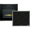 BOSCH Einbauherd-Set MKH63IP4 (HEG278AB4+NIF64RCB5E), 60 cm, Schwarz