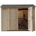 WOLFF FINNHAUS Gartenhaus "Premium", Holz, BxHxT: 260 x 178 x 84 cm (Außenmaße inkl. Dachüberstand) - beige