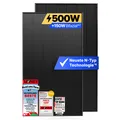 Solakon Solarmodul 500W, N-Type bifaziales monokristallines Glas-Glas Solarpanel, 40v Photovoltaik Solarmodule/Solar Module für Balkonkraftwerk/Solaranlage, Solar Panel für Photovoltaik Komplettanlage (1 Stk)