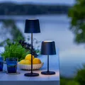 BRILLIANT Portable LED Außen Tischlampe Kaami | Höhe: 37 cm | 2W 310lm 3000K | dimmbar über Touchdimmer | aufladbar über USB | schwarz