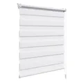 WOLTU Doppelrollo Klemmfix ohne Bohren Weiß B100 x H120 cm, Duo Rollo lichtdurchlässig Fensterrollo für innen verdunkelnd, Zebrarollo mit Kettenzug - Seitenzugrollo für Fenster und Tür