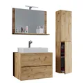 VCM my bath Badmöbel-Set 4-teilig Lendas L 915206 honig-eiche 94,0 x 46,0 x 150,0 cm