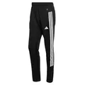 adidas Men's Workout Essentials All-Set 3-Stripes Knit Pant, Black/White, XL