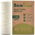 Bambaw Zahnseide Biologische, abbaubare Gewachszahnseide 2x50m lang | Nachhaltig | Dental Floss