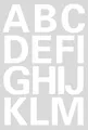 HERMA Buchstaben Sticker A-Z Folie weiß 25 mm 2 Blatt à 15 Sticker