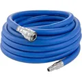 Poppstar Druckluftschlauch Premium Hybrid PVC mit Gewebeeinlage, (Innendurchmesser 9,2mm) mit Schnellkupplungen, bis 20 bar blau 1000 cm