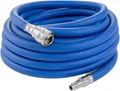 Poppstar Premium Hybrid Druckluftschlauch 10 m mit Schnellkupplung, 20 bar, blau