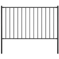 vidaXL Zaunfeld mit Pfosten Pulverbeschichteter Stahl 1,7 x 1,25 m