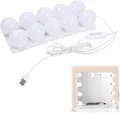10 LED Spiegelleuchte 3 Farben Dimmbar Schminklicht Schminktisch Leuchte Makeup