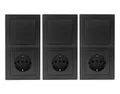 3er Set Schalter und Steckdosen Set McPower Flair Tür 2-fach 3-teilig, anthrazit