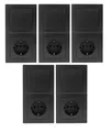 5er Set Schalter und Steckdosen Set McPower Flair Tür 2-fach 3-teilig, anthrazit
