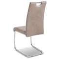 4er-Set Hela Freischwinger Flora II Lederoptik Beige