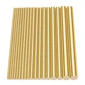 Glarks 18Pcs Messing Solid Round Rod Drehstange Bar Stock Sortiert für DIY Handwerkswerkzeug, Durchmesser 2.5-8mm Länge 100mm