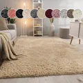 Hochflor-Teppich PACO HOME "Silky 591", beige, B:80cm H:37mm L:150cm