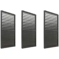 PROREGAL® Pavillonseitenteil 3er/4er-Set Aluminium Paneele/Schiebetür für Pergola Weiß/Anthrazit, 272x206 cm 272 cm x 206 cm