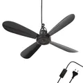 Ventilator Ø40cm zum Aufhängen Mobiler Deckenventilator für Terrasse Pavillon 5W