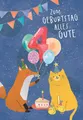 Zahlengeburtstag 4 Jahre - Glückwunschkarten im Format  11,5 x 17 cm - Fuchs, Ka