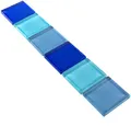 Glas Fliesen Bordüre Exira Blau Türkis