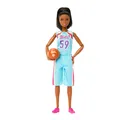 Barbie Made to Move Puppe und Accessoires, brünette Basketballspielerin mit abne