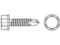 100 x Bohrschrauben,mit Sechskant-Flanschkopf DIN 7504 Stahl K 6,3 x 80 galv.ver