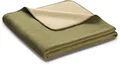 biederlack Wohndecke Duo Cotton Melange Baumwollmischung Oliv-Sahara Größe 150x200 cm