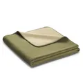 Biederlack Decke Wohndecke Melange Doubleface 771742 150x200cm, oliv-sahara