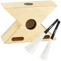 Meinl HTOPCAJ3NT Hybrid Slap-Top Cajon mit Bongo + keepdrum Nylon Brushes Besen