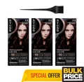 Syoss 4-2 Mahagoni Brown Haarfarbe Profi Salon Qualität Masse Deal 3-pack