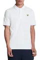 Lyle & Scott Poloshirt Herren - Herren Polo aus hochwertiger Baumwolle - Mit kurzen Ärmeln und weißen Streifen an Ärmeln und Kragen - Mit auffälligem Adler-Logo auf der Brust, Weiß, L