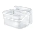 BenBow Rechteckiger Eimer mit Deckel 1x 5l transparent - lebensmittelecht, stapelbare Kunststoffbox mit Henkel - luftdicht, auslaufsicher, geruchsneutral, ideal für Haushalt und Gewerbe - leer