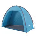 vidaXL Beistellzelt, Lagerzelt mit Stauraum, Umkleidezelt Wasserdicht Tragbar, Campingzelt Aufbewahrungszelt Zelt, Blau 185T Polyester