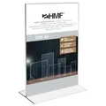 HMF 46921 Acryl Tischaufsteller gerade | DIN A5 Hochformat | Glasklar