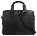Aktentasche, echt Leder, Gr. B/H/T: 32 cm x 29 cm x 9 cm onesize, schwarz