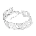 Heideman Armband Partis Damen - Aus hochwertigem Edelstahl silber farbend matt gebürstet besondere Glieder Armkette für Frauen verstellbar Partis Schmuckset