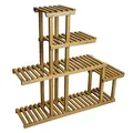 Berlinlodge Pflanzregal HxBxT 95x105x25cm 5 Ablagen Outdoor Tanne Holz Blumentreppe Standregal Regal Blumenständer Indoor freistehnd mit Korb Wanne Wohnzimmer Schlafzimmer Küche Büro Pflanzenständer