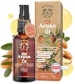 BIONOBLE Arganöl Bio Kaltgepresst in Marokko - Repariert, Nährt, Gegen Falten - Arganöl Haare, Gesicht, Haut - Argan Oil 100% Rein, Natürlich, Ohne Hexan - Glasflasche, Pipette, Pumpe - 50ml