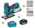 Makita DJV185Z 18V Akku-Stichsäge DJV185 Set + 1x Akku 3Ah + Koffer + 11 Blätter