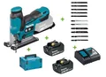 Makita DJV185Z 18V Akku-Stichsäge mit 2x Akku 3Ah + Lader + Koffer + 11 Blätter