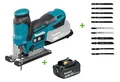 Makita DJV185Z 18V Akku-Stichsäge DJV185 Set + 1x Akku 3Ah mit 11 Sägeblätter