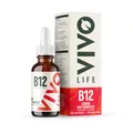 Vivo life - Vitamin B12 Complex, hochwirksame Gesundheitsergänzung, flüssige Tropfen mit Orangengeschmack, 60ml, 60 Portionen