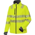 WÜRTH MODYF Warnschutz Softshelljacke Neon Damen – hochwertige & reflektierende Arbeitsjacke in XL – winddicht, atmungsaktiv & wasserabweisend (8.000 mm WS) – in Gelb