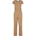 URBAN CLASSICS Jumpsuit Urban Classics Damen Ladies Rib Wid Leg Jumpsuit (1-tlg) grau 5XL (54/56)
