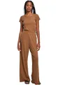 Urban Classics Damen Ladies Rib Wid Leg Jumpsuit darktaupe, 5XL