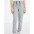 Name It Jogginghose NKMSWEAT für Jungen mit verstellbarem Bund und Kordelzug unifarben, casual, regular fit, Baumwollmix, Rundhals grau 98